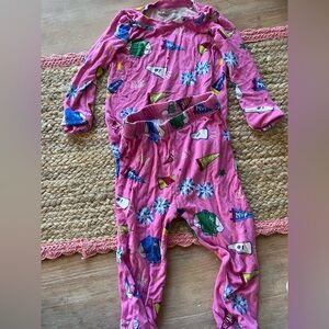 Kids Pink Football Pajama Set